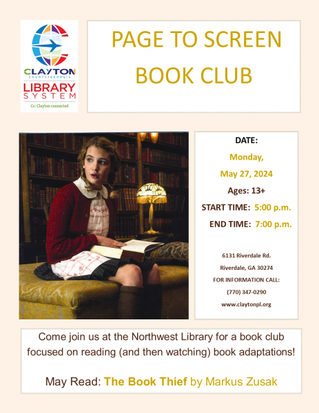 Image for event: Page to Screen Book Club