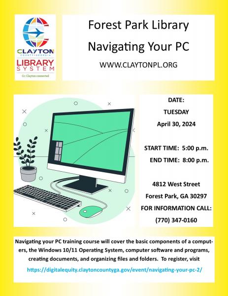 Image for event: Forest Park Library  Navigating Your PC