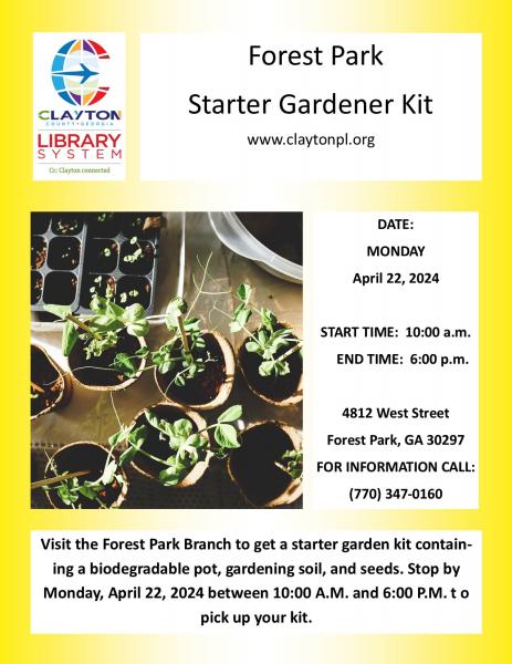 Image for event: Forest Park Starter Gardener Kit