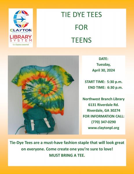 Image for event: Tie Dye for Teens