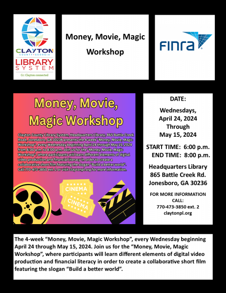 Image for event: Money, Movie, Magic Workshop