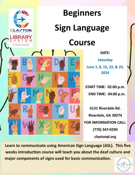 Image for event: Beginners Sign Language Class